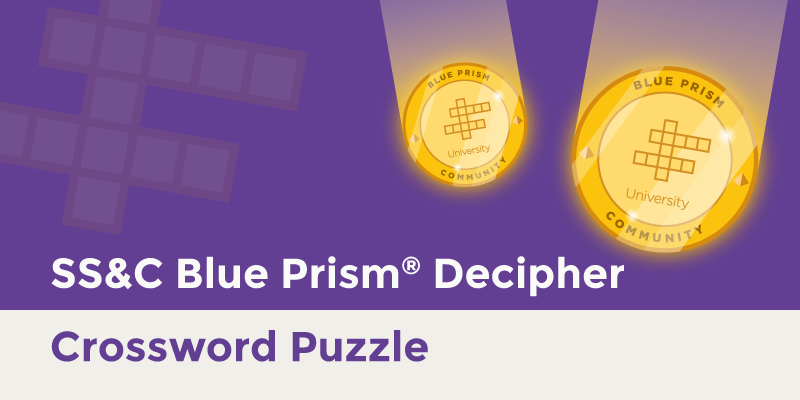 Blue Prism® Decipher Crossword Puzzle