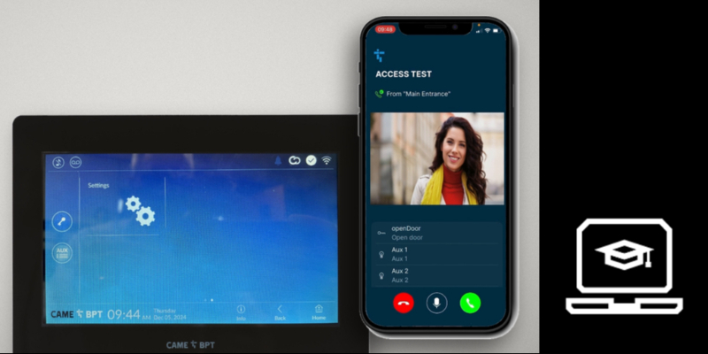 Set up the CAME Access App with your XTS 7 WiFi video intercom (BUS)