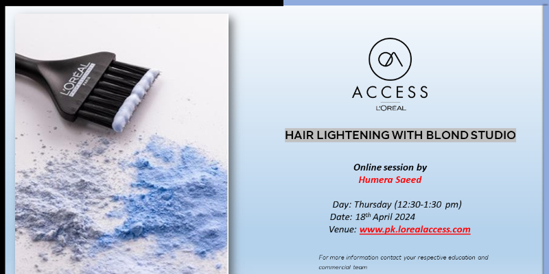 HAIR LIGHTENING WITH BLOND STUDIO - LIVE - 18TH APRIL 2024 BY HUMERA SAEED  Image