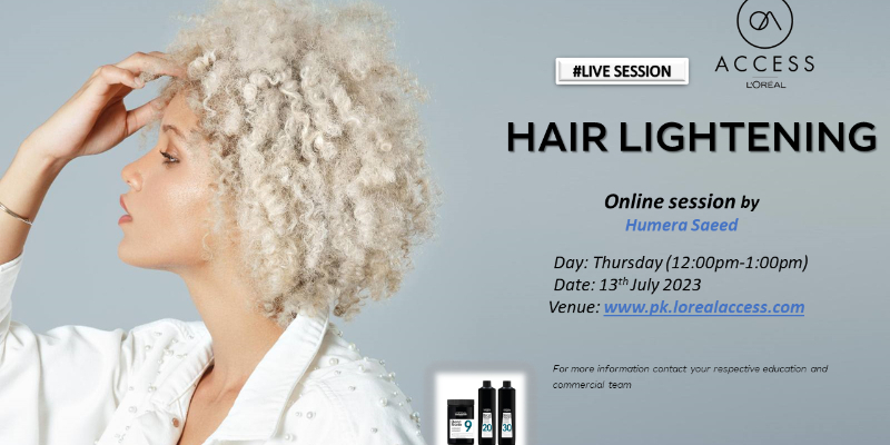 HAIR LIGHTENING - LIVE- 13th JULY 2023 BY HUMERA SAEED  Image