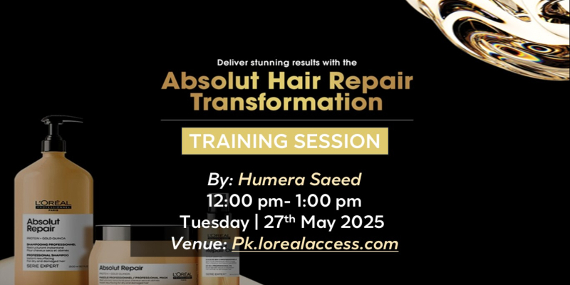 ABSOLUT HAIR REPAIR TRAINING SESSION BY HUMERA SAEED - 27TH MAY 2025 Image
