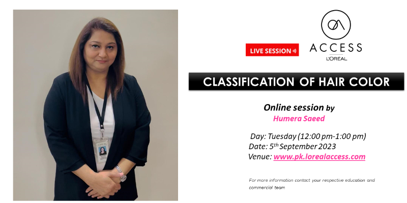 CLASSIFICATION OF HAIR COLOR - LIVE- 5th SEPTEMBER 2023 BY HUMERA SAEED Image