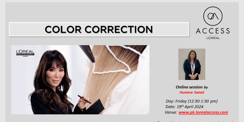 COLOR CORRECTION - LIVE- 19TH APRIL 2024 BY HUMERA SAEED Image