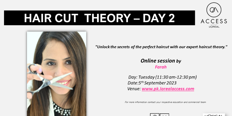 HAIR CUT THEORY DAY 2 - LIVE - 5th SEPTEMBER 2023 BY  FARAH Image