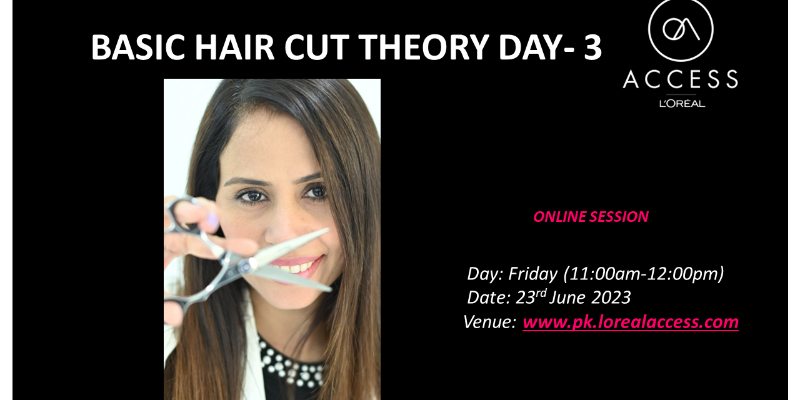 BASIC HAIR CUT THEORY DAY 3 - LIVE- 23rd JUNE 2023 BY FARAH  Image