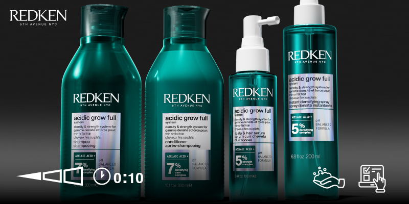 ACIDIC GROW FULL SYSTEM | la gamme densité by REDKEN Thumbnail