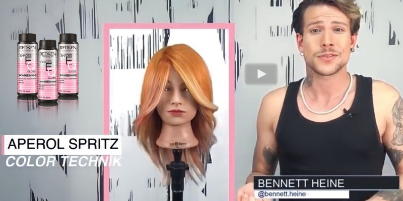 Aperol Spritz Look | Sommerlich frisches Farbspiel by Bennet Heine | REDKEN AT Thumbnail