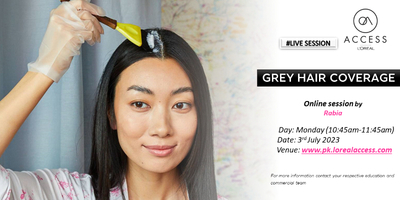 GREY HAIR COVERAGE- LIVE- 3rd JULY 2023 BY RABIA  Image