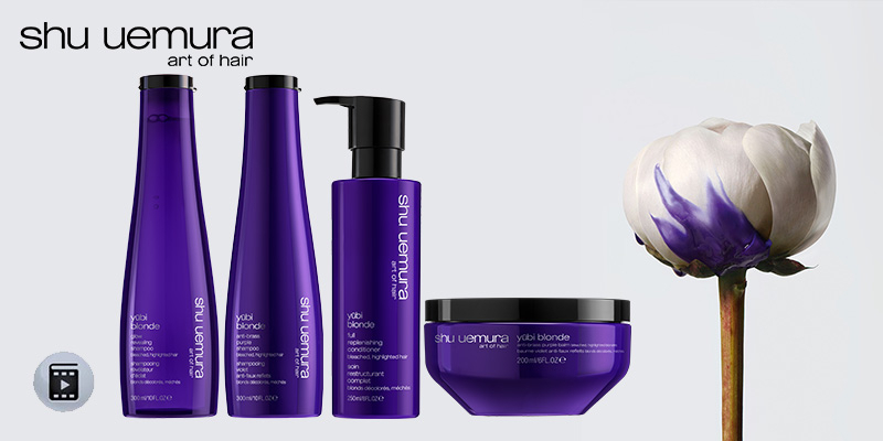 yubi blonde | anti-brass purple balm Anwendungsvideo | shu uemura - art of hair AT Thumbnail