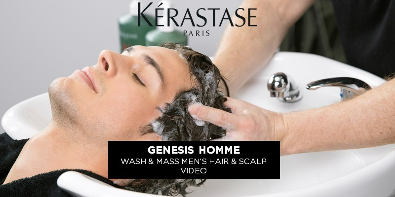 GENESIS HOMME - BANHAR E MASSAGEAR O CABELO E COURO CABELUDO MASCULINO