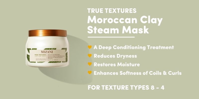 Don't Mask Curl Damage: TRUE TEXTURES MOROCCAN CLAY STEAM MASK |MIZANI