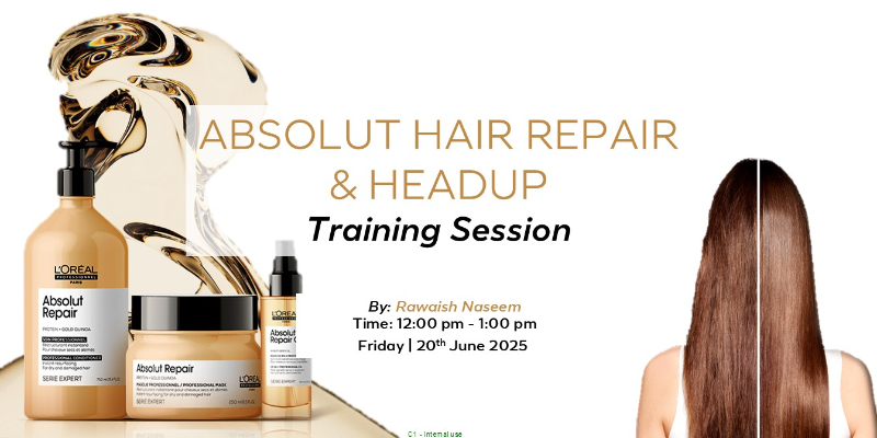 ABSOLUT HAIR REPAIR & HEADUP - LIVE TRAINING SESSION BY RAWAISH NASEEM - 20TH JUNE 2025 Image