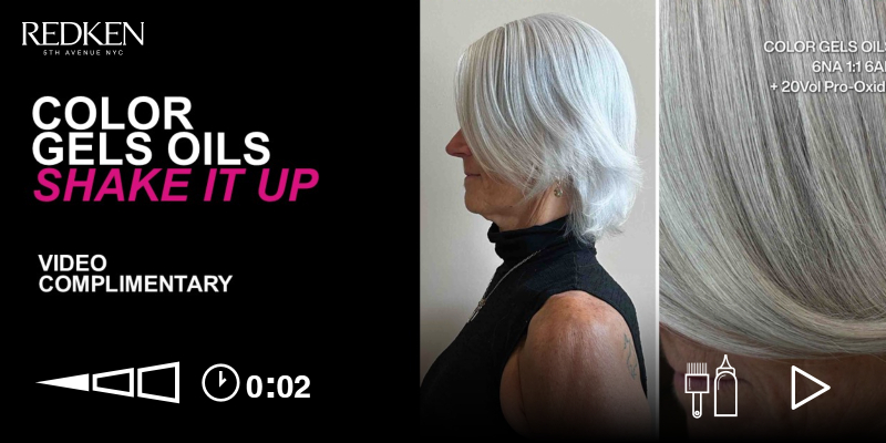 REDKEN COLOR GELS OILS - SUBTLE LOWLIGHTS ON GRAY HAIR Thumbnail