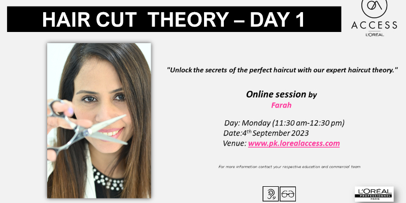 HAIR CUT THEORY DAY 1 - LIVE- 4th SEPTEMBER 2023 BY FARAH  Image
