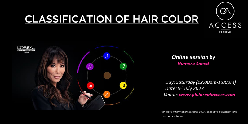 CLASSIFICATION OF HAIR COLOR- LIVE- 12th JULY 2023 BY HUMERA SAEED  Image